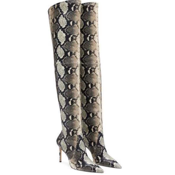 Stuart Weitzman Shoes - Stuart Weitzman New Roccia Snakeskin Over-the-Knee Boots